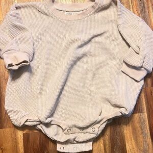 Winnie + Crew Cream Textured Baby Onesie